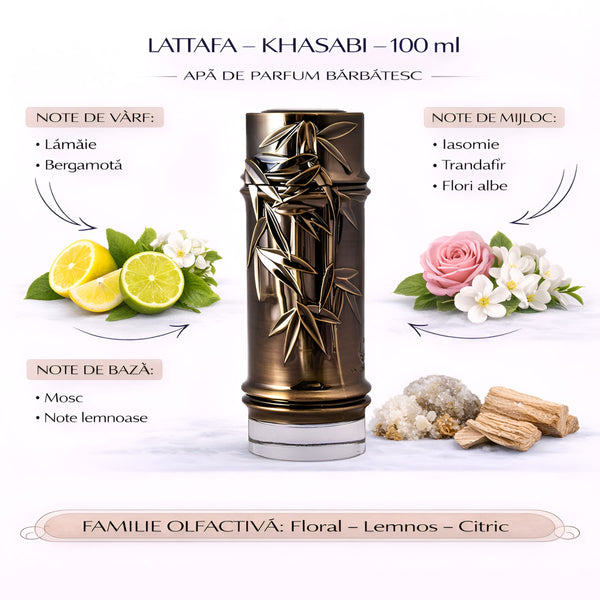 Lattafa KHASHABI 100 ml, Apă de parfum barbatesc