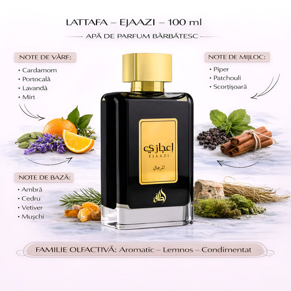 Lattafa EJAAZI Apă de parfum 100 ml, parfum barbatesc b