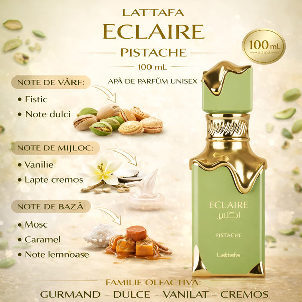 Lattafa Eclaire Pistache 100 ml, Apă de parfum unisex d