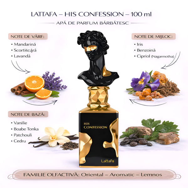 Lattafa HIS CONFESSION 100 ml, parfum barbatesc c