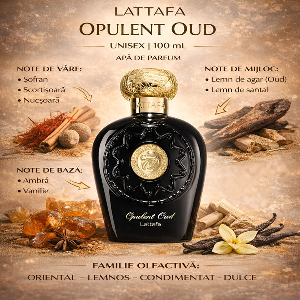 Lattafa OPULENT OUD 100 ml, Apă de parfum Unisex b