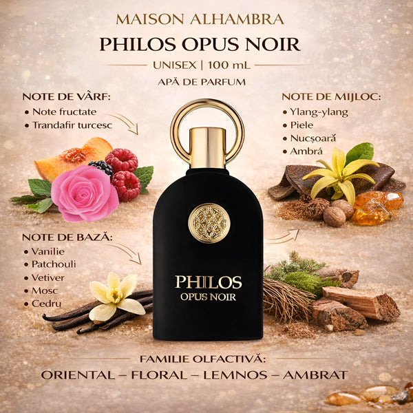 Maison Alhambra Philos Opus Noir 100 ml, Apă de parfum Unisex b