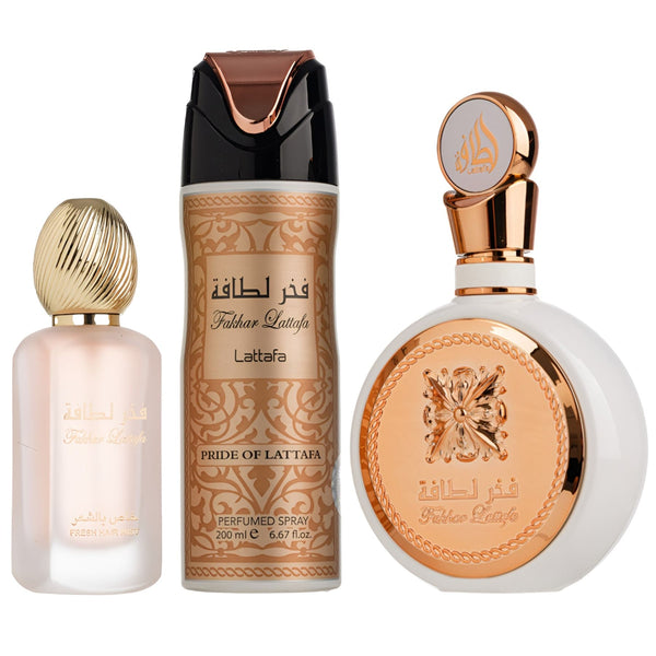 SET Lattafa FAKHAR Femme 3 PCS, Apă de parfum femei