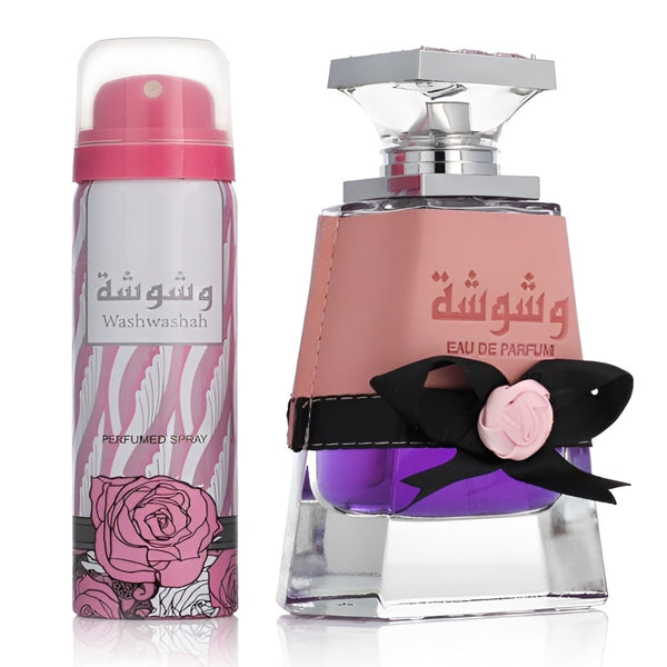 Set Parfum Lattafa Washwashah 100 ml + Deodorant Spray, Apă de parfum dama