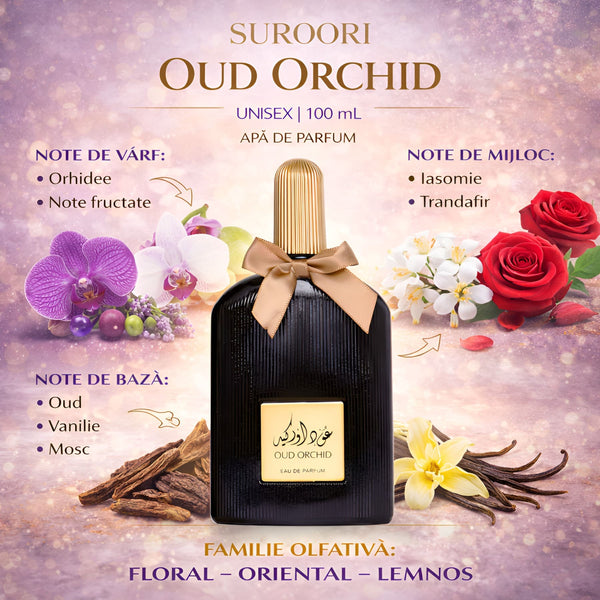 Suroori Oud Orchid 100 ml, Apă de parfum unisex b