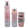 Set Lattafa Yara, Parfum 100ml + Spray 200 ml + Air Freshener300 ml