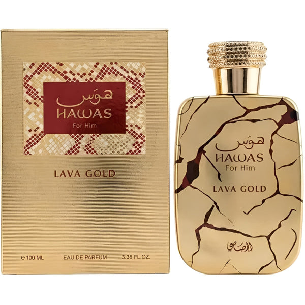 Hawas Lava Gold Rasasi 100 ml, Apa de parfum barbatesc