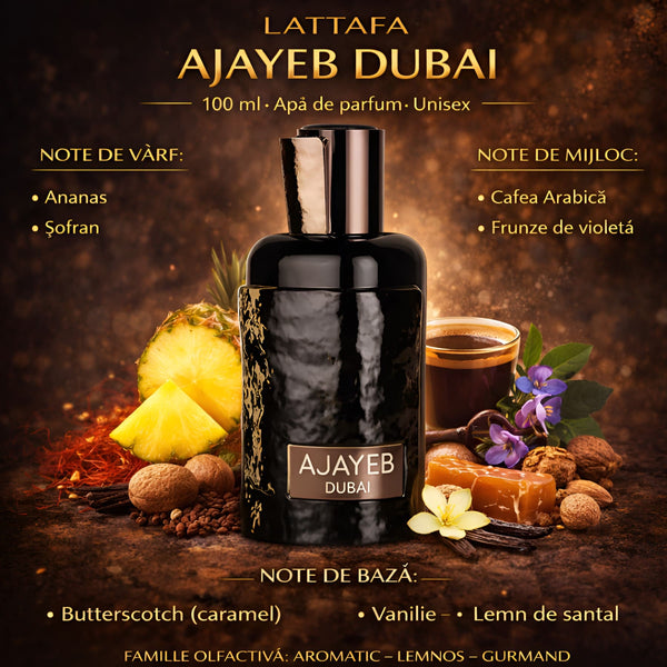 Lattafa AJAYEB DUBAI 100 ml, Apă de parfum Unisex b