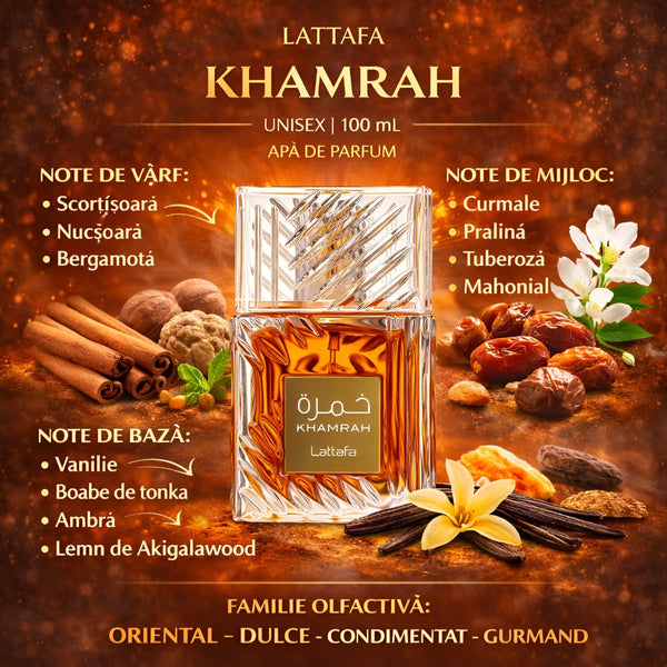 Lattafa KHAMRAH 100 ml, Apă de parfum Unisex b