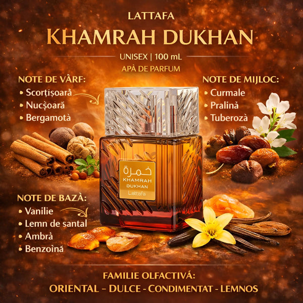 Lattafa Khamrah Dukhan 100 ml, Apă de parfum Unisex b