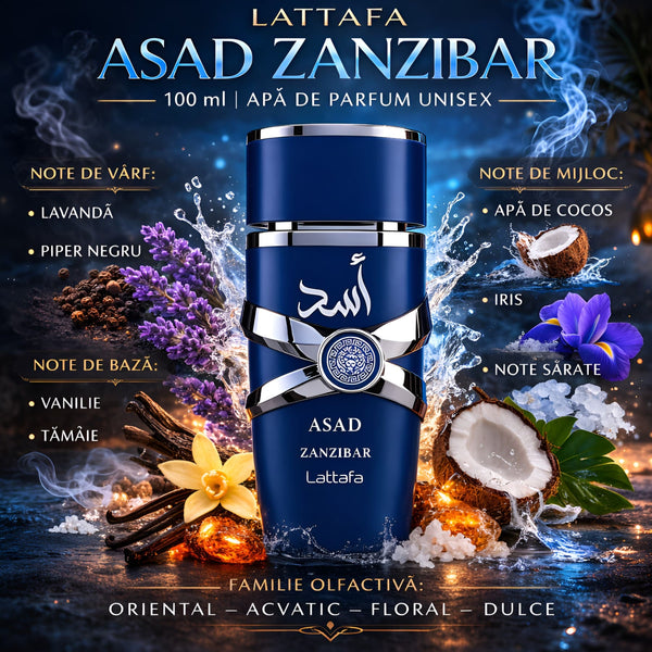 Lattafa ASAD ZANZIBAR 100 ml, Apă de parfum unisex b