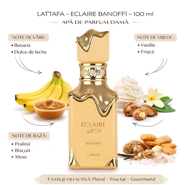 Lattafa Eclaire Banoffi 100 ml, Apă de parfum dama c