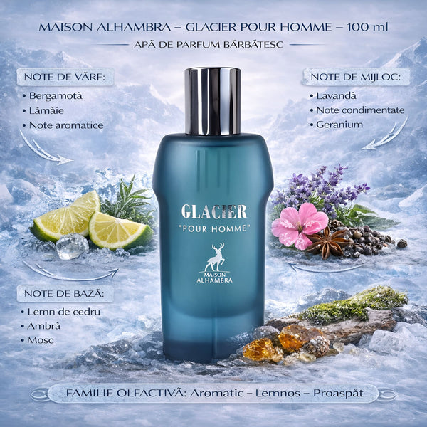 Maison Alhambra GLACIER POUR HOMME 100 ml, Apă de parfum barbatesc b