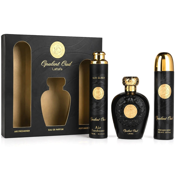 Set Cadou Lattafa Opulent Oud 3 piese DEO + A/F