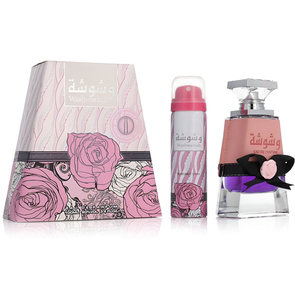 Set Parfum Lattafa Washwashah 100 ml + Deodorant Spray, Apă de parfum dama b