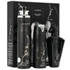 Set cadou Lattafa Maahir Black 100 ml EDP Spray + 200 ml Spray + 300 ml Air Freshener
